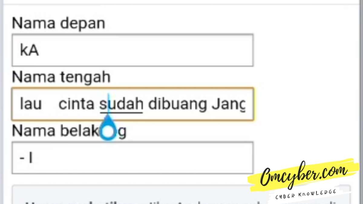 aturan nama panjang fb